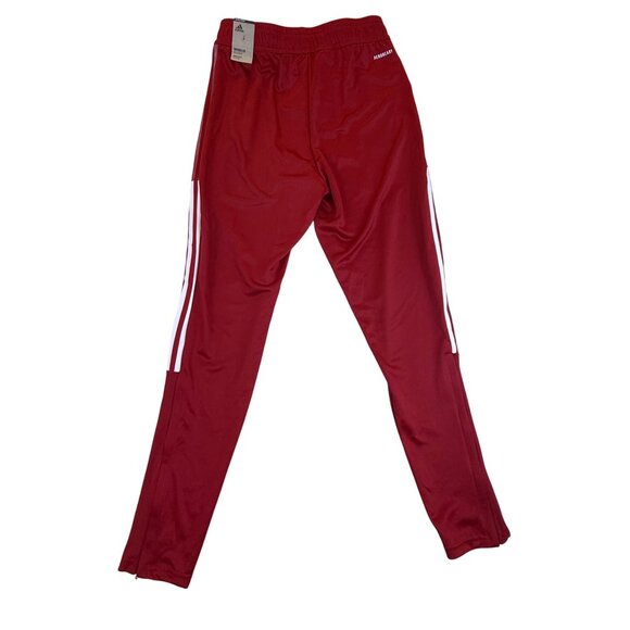 Adidas Mens Red Polyester Tapered Athletic Pants Aeroready Slim Fit Size S - New - Picture 2 of 14